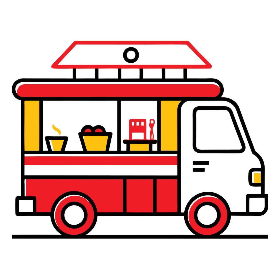 Food truck icon illustration vector