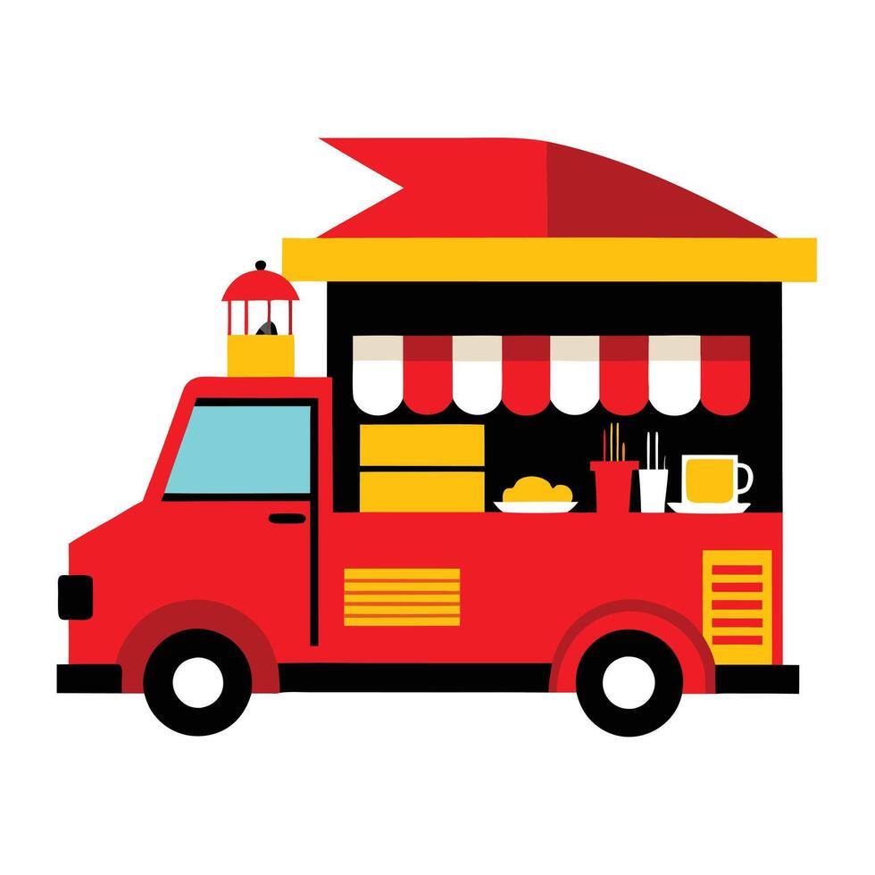Food truck illustration vector