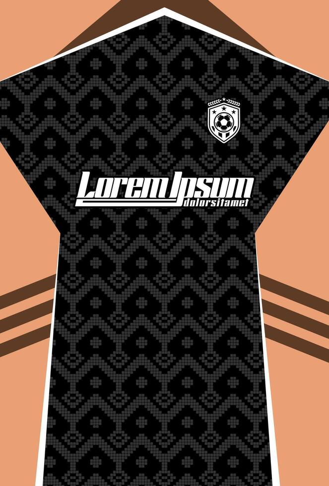 A black and white soccer jersey with the words loran bison on it vector