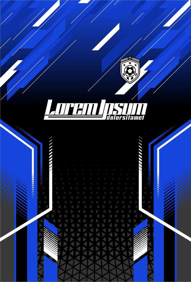 Abstract background for sports jersey pattern black blue vector