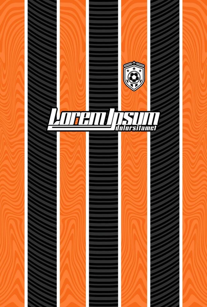 Abstract background for sports jersey pattern orange black vector