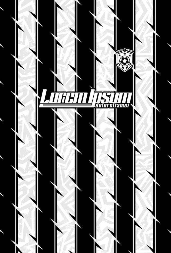Abstract background for sports jersey pattern black and white vector