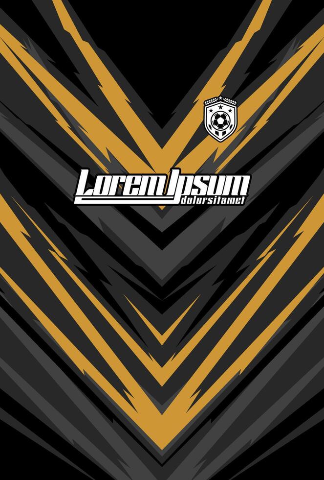 Abstract background for sports jersey pattern black gold vector