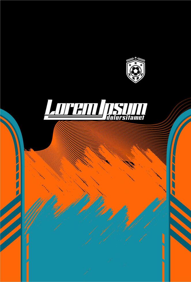 Abstract background for sports jersey pattern orange vector