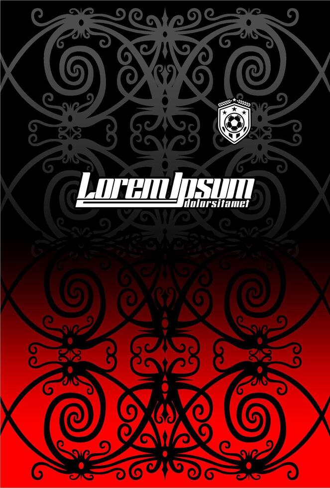 Abstract background for sports jersey pattern black red vector