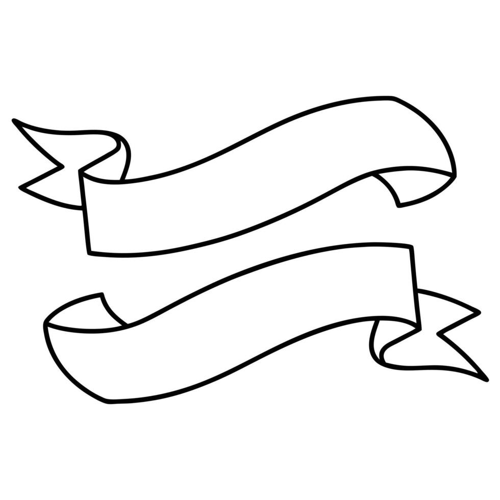 Ribbons coloring pages vector