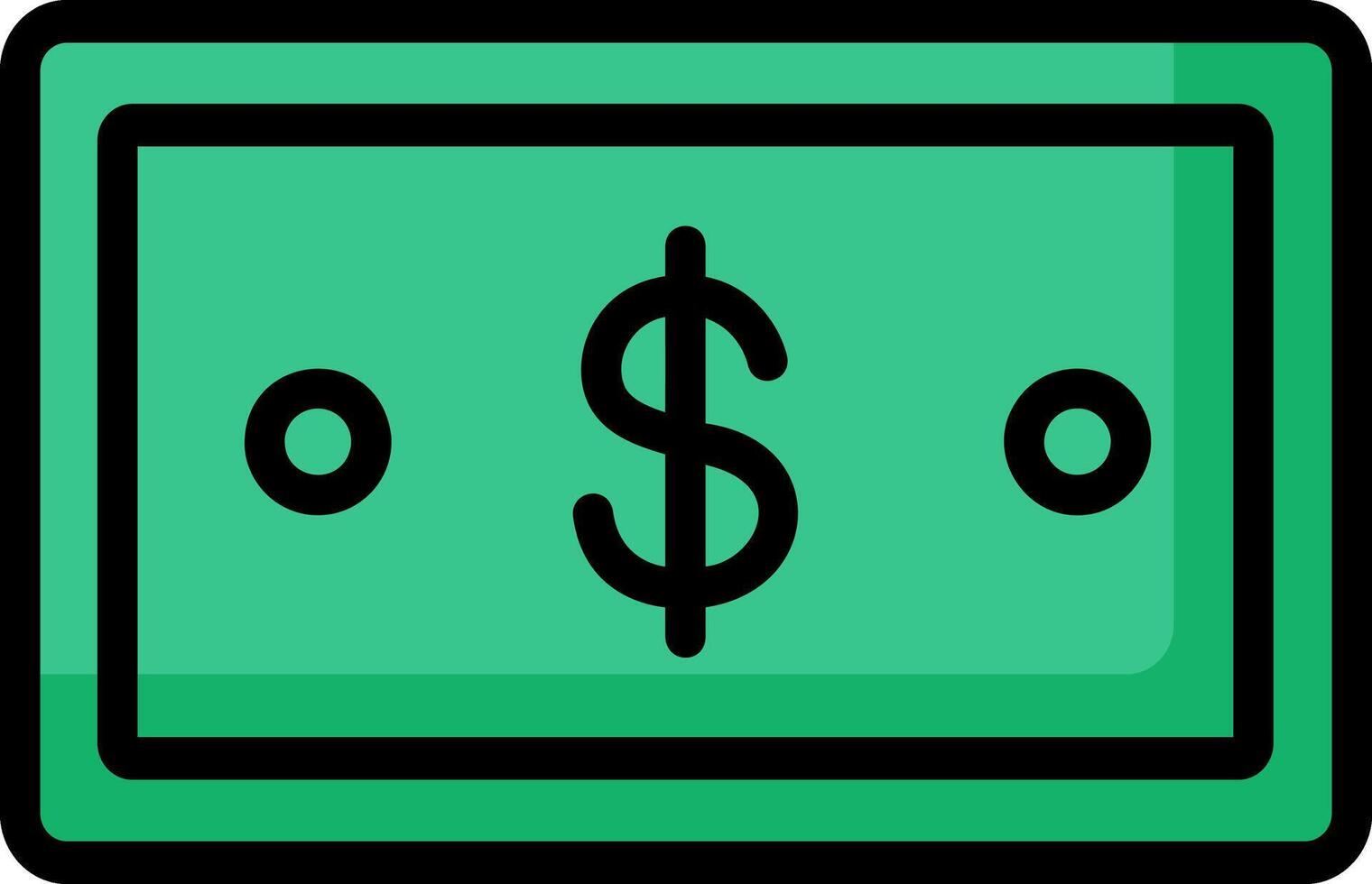 Cash Green Bill Icon vector