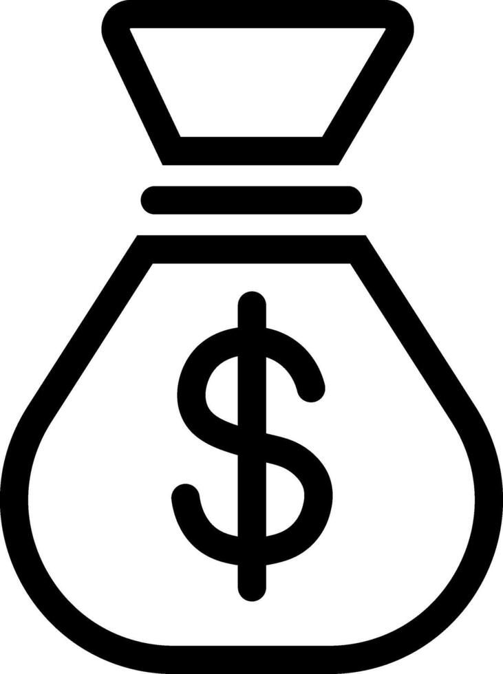 Money Sack Icon with Dollar Sign vector