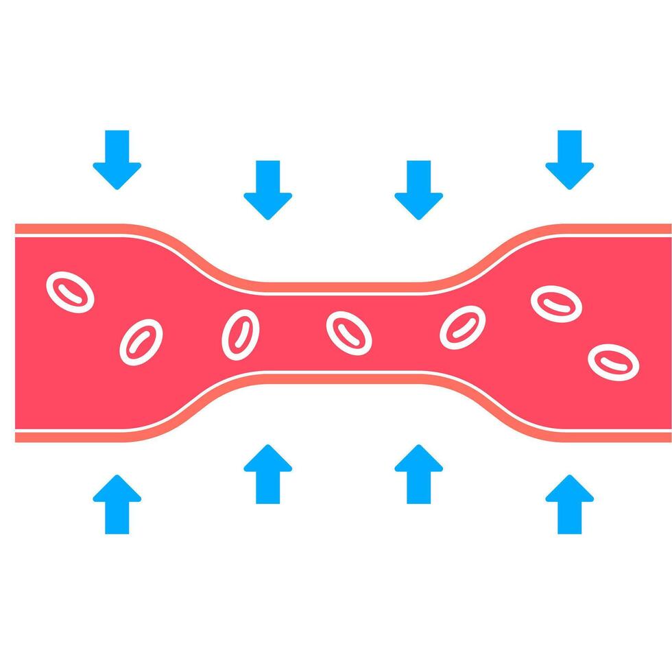 vasoconstriction Blood Vessel icon vector