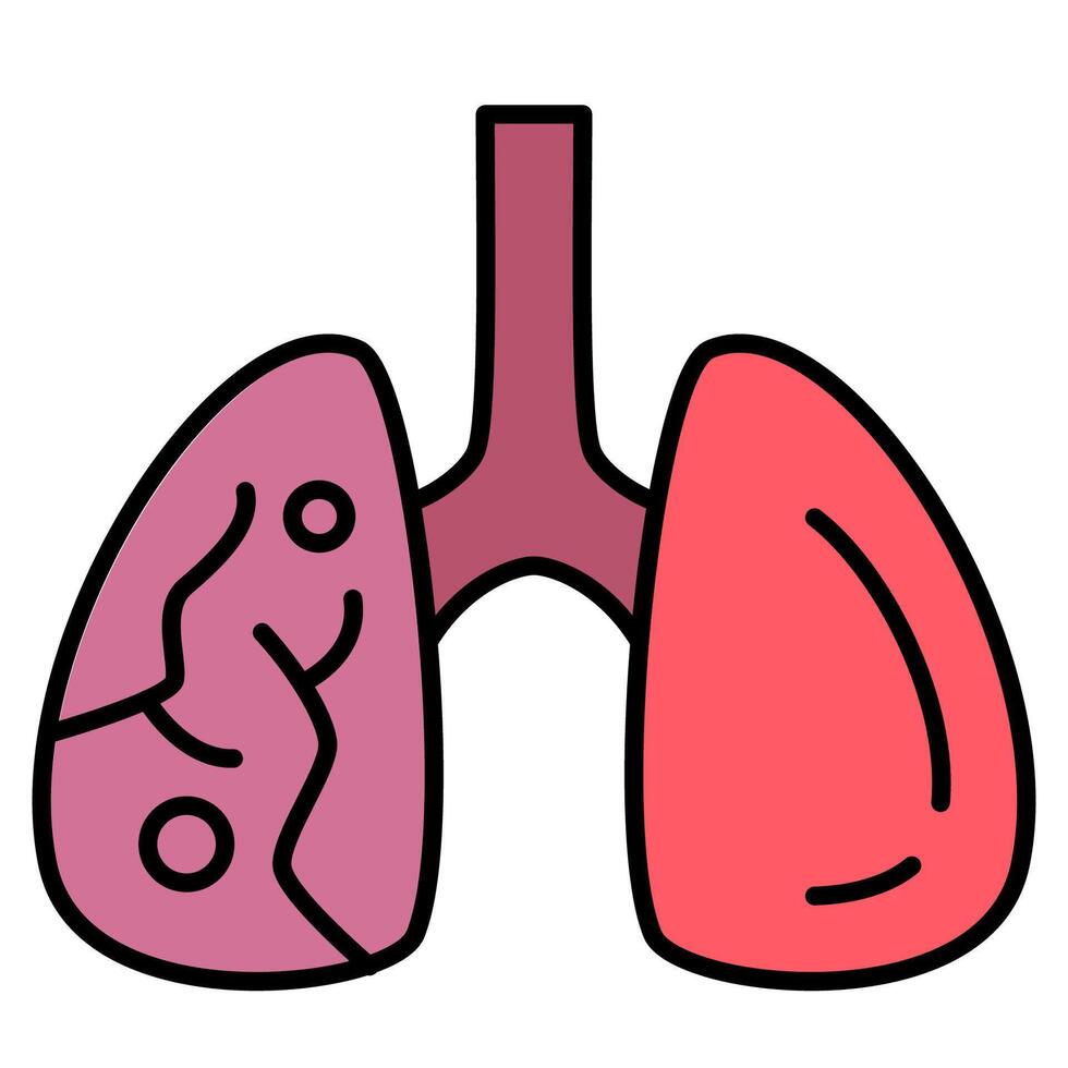 Lung Infection Icon vector