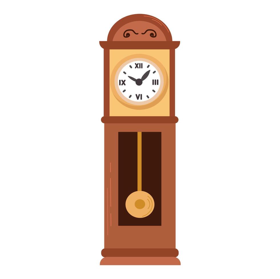 Grandfather clock icon clipart avatar logotype isolated illustration vector