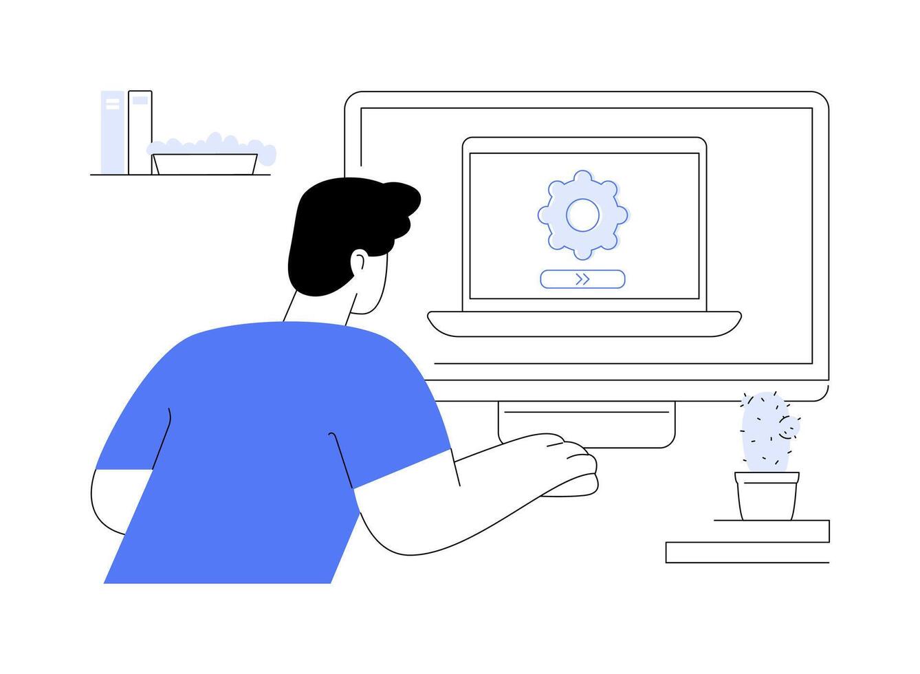 Operating system isolated cartoon illustrations. vector
