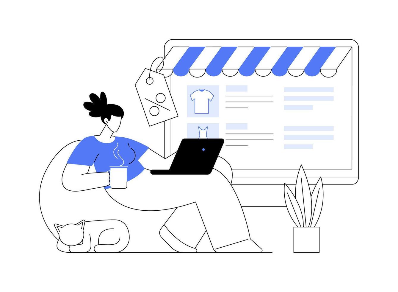 E-commerce platform isolated cartoon illustrations. vector
