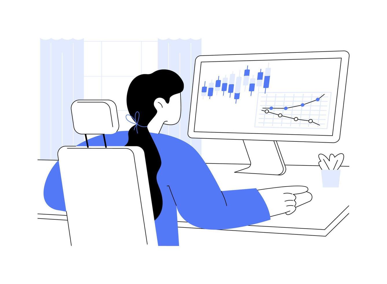 Predictive analysis isolated cartoon illustrations. vector