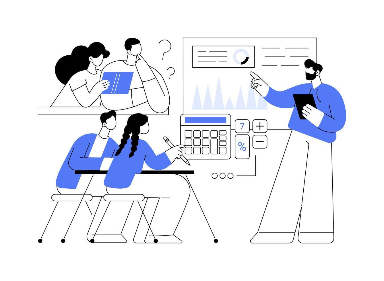 Accounting isolated cartoon illustrations. vector
