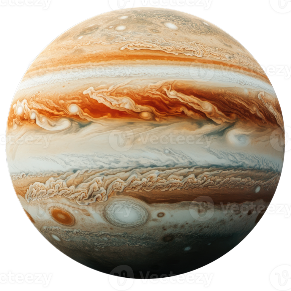 Jupiter planet clipart, transparent background, png