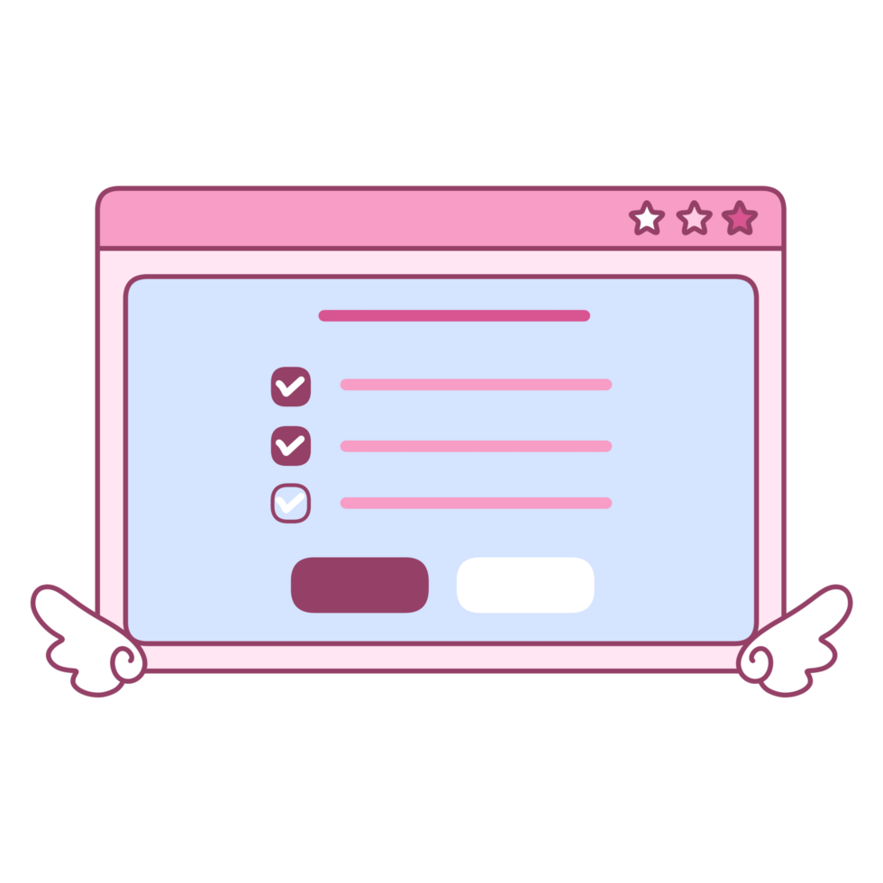 cute list User Interface illustration png