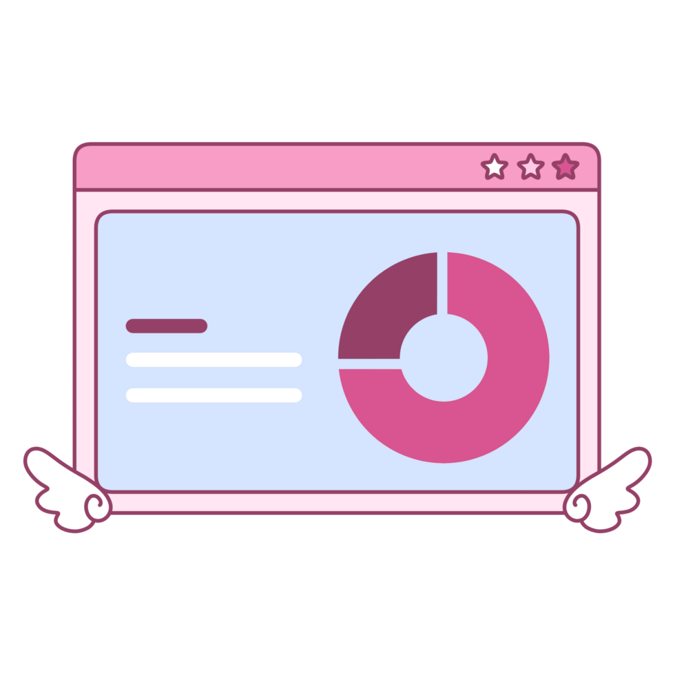 cute graph User Interface illustration png