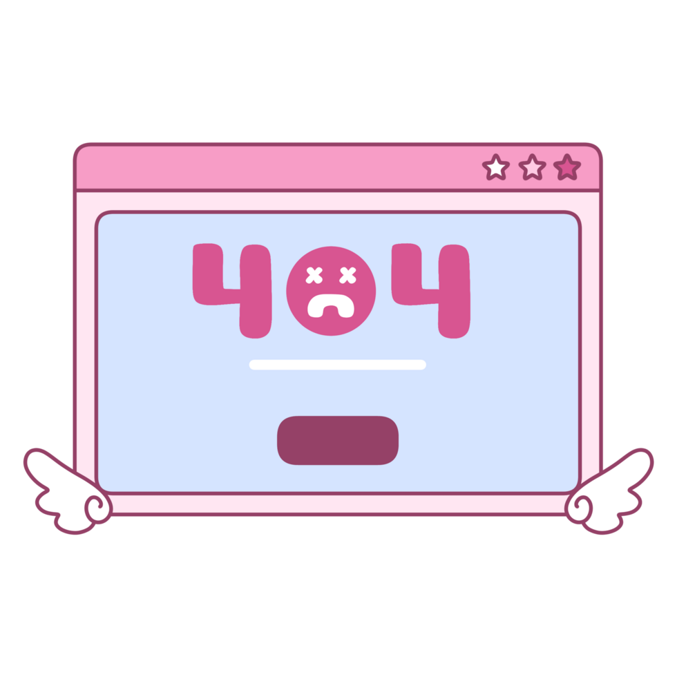 Cute not found error User Interface illustration png