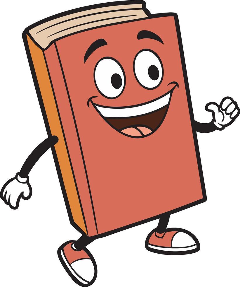 book character running with a smile illustration vector