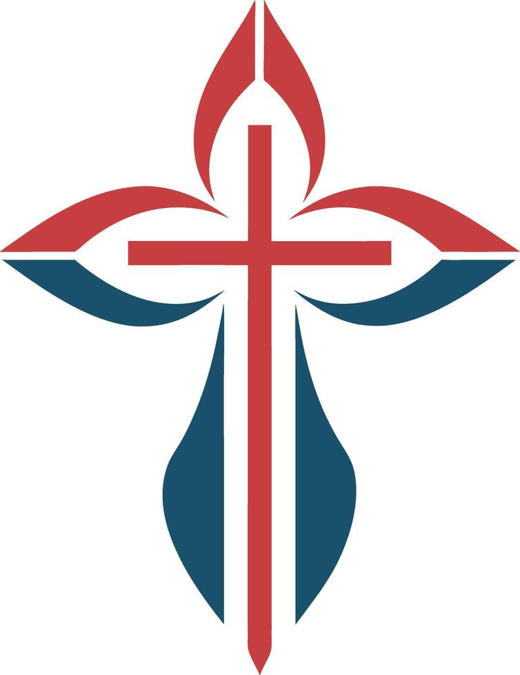 the cross of the church of jesus christ of nazareth vector