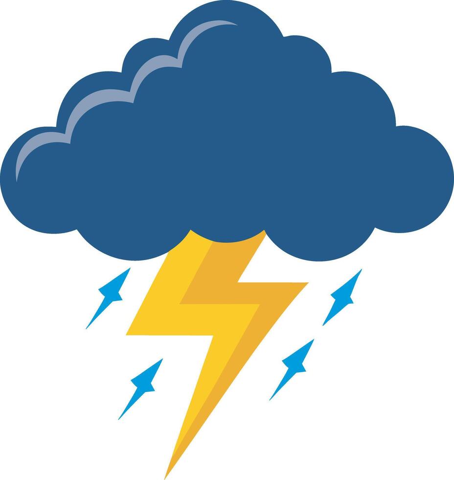 a cloud with lightning and thunder in it vector