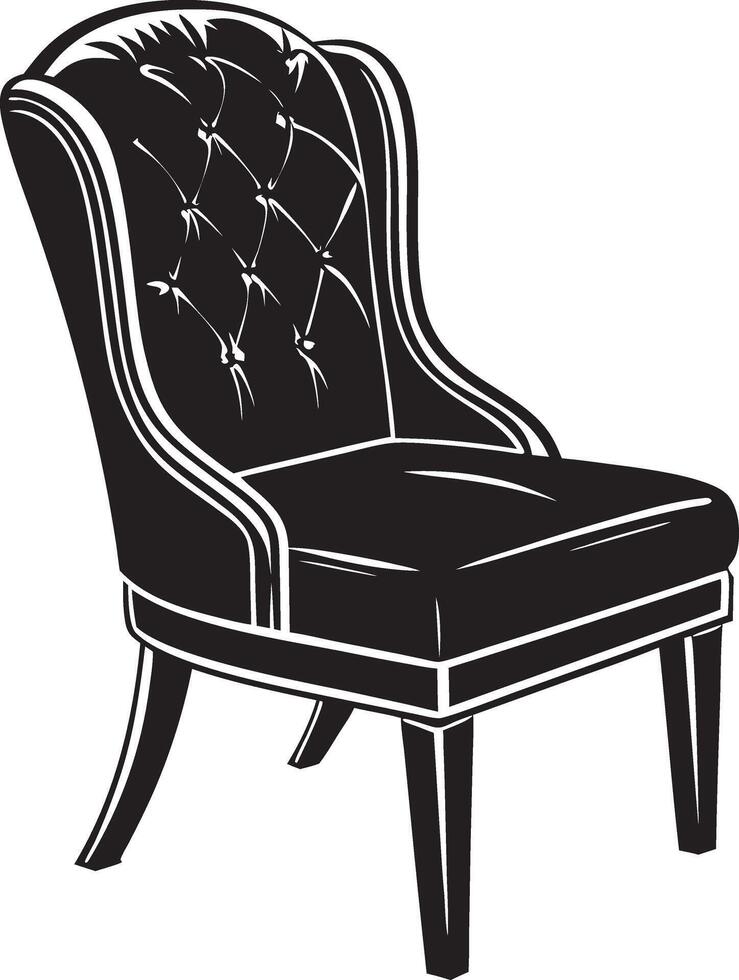 illustration of a chair with a backrest vector