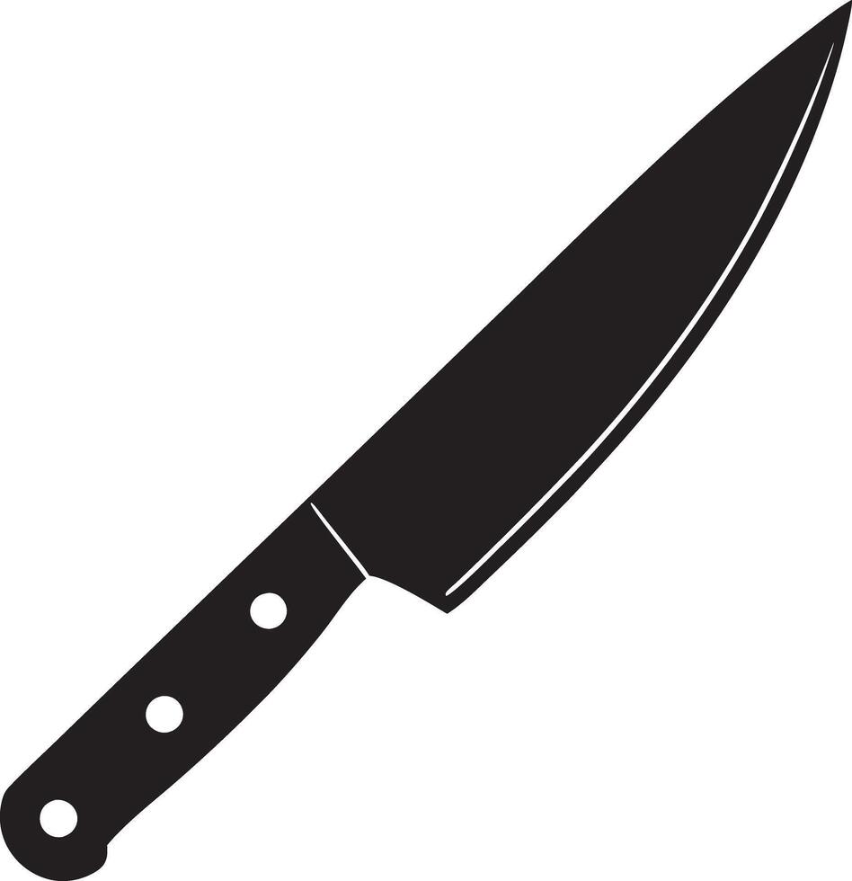 a knife is shown on a white background vector