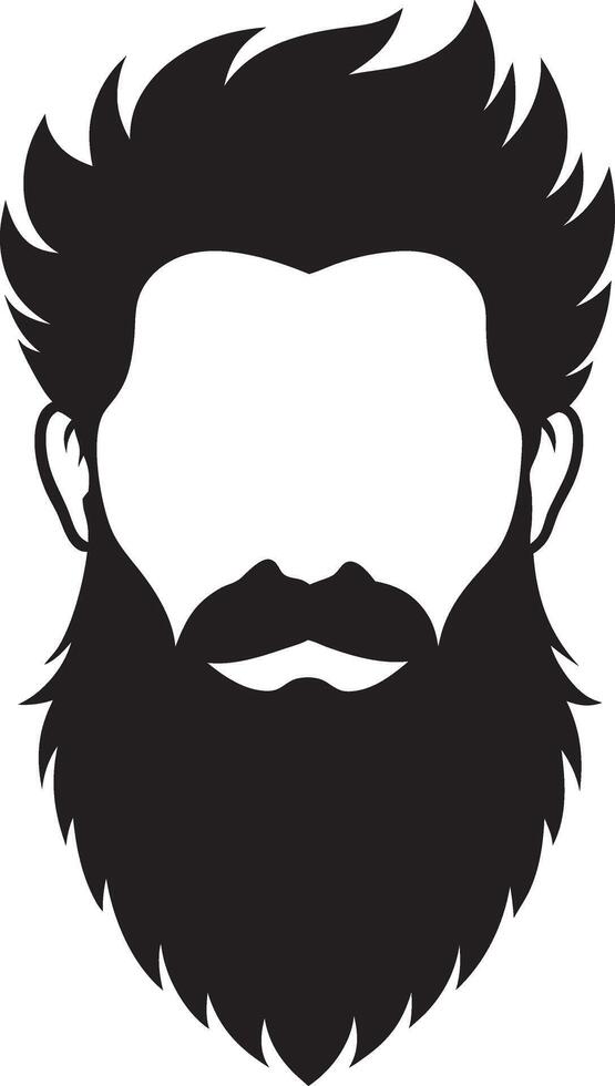 a man with a beard and mustache on a white background vector