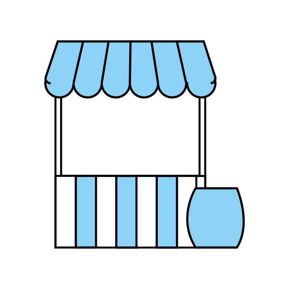 Minimalist food stand vector