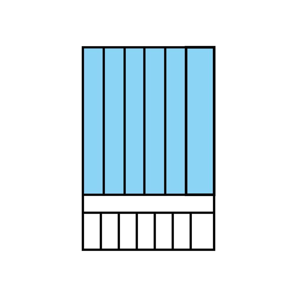 Minimalist apartment facade vector