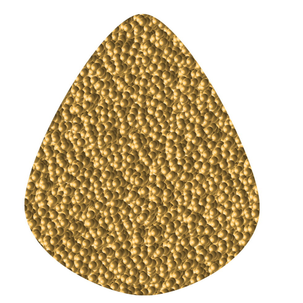 Gold textured abstract shape graphic png