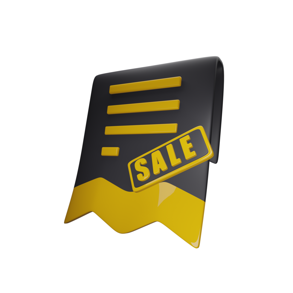Invoice Discount 3D Icon png