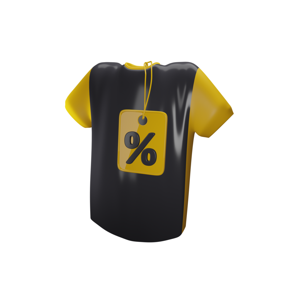 T-Shirt Discount 3D Icon png