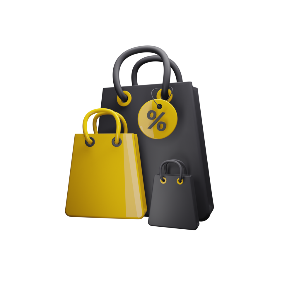 Shopping Bag Sale 3D Icon png
