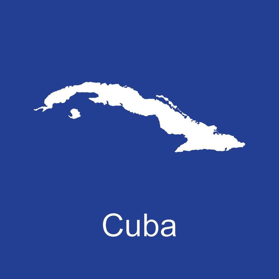 cuba country map icon vector