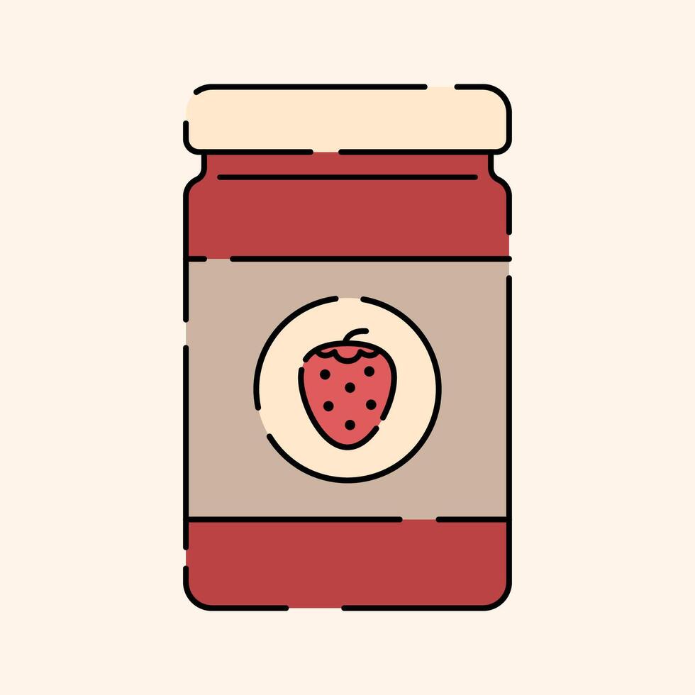 Strawberry Jam Icon Illustration vector