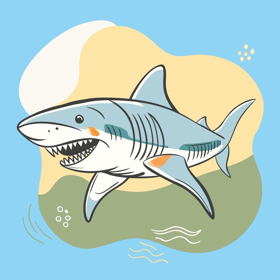 Shark illustration design vector