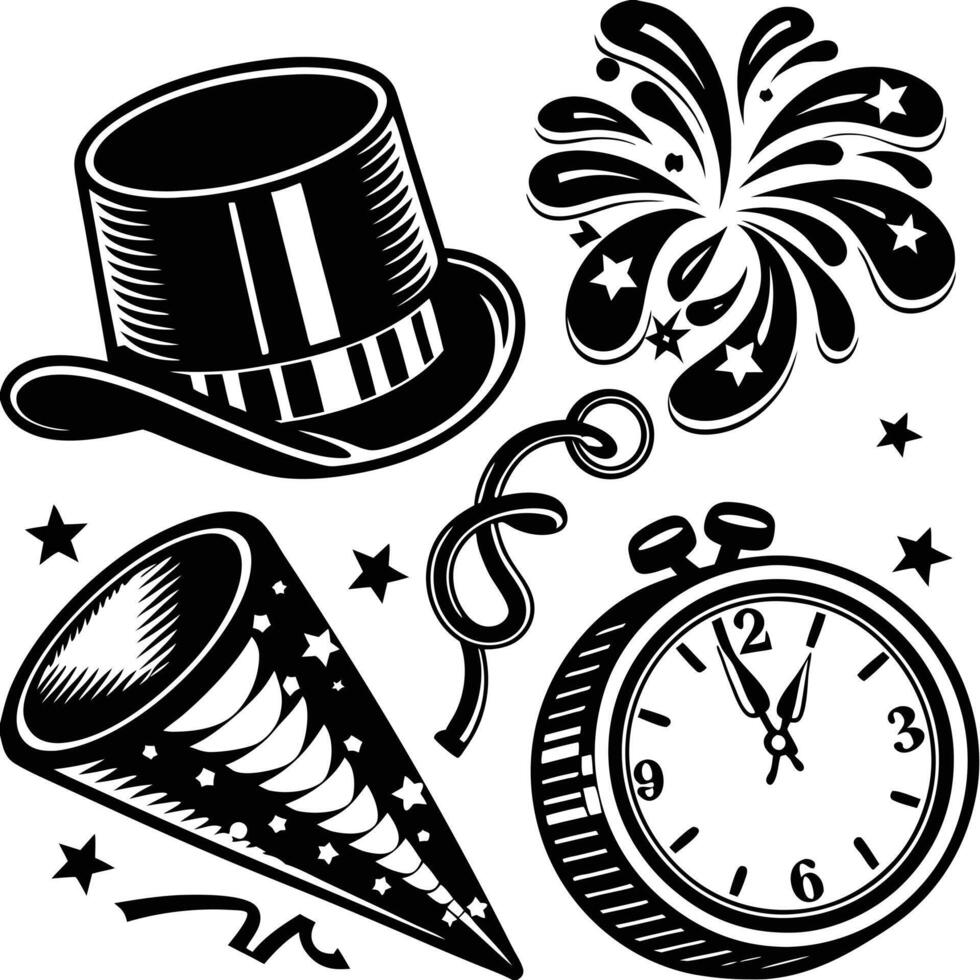 New year's eve clipart vector