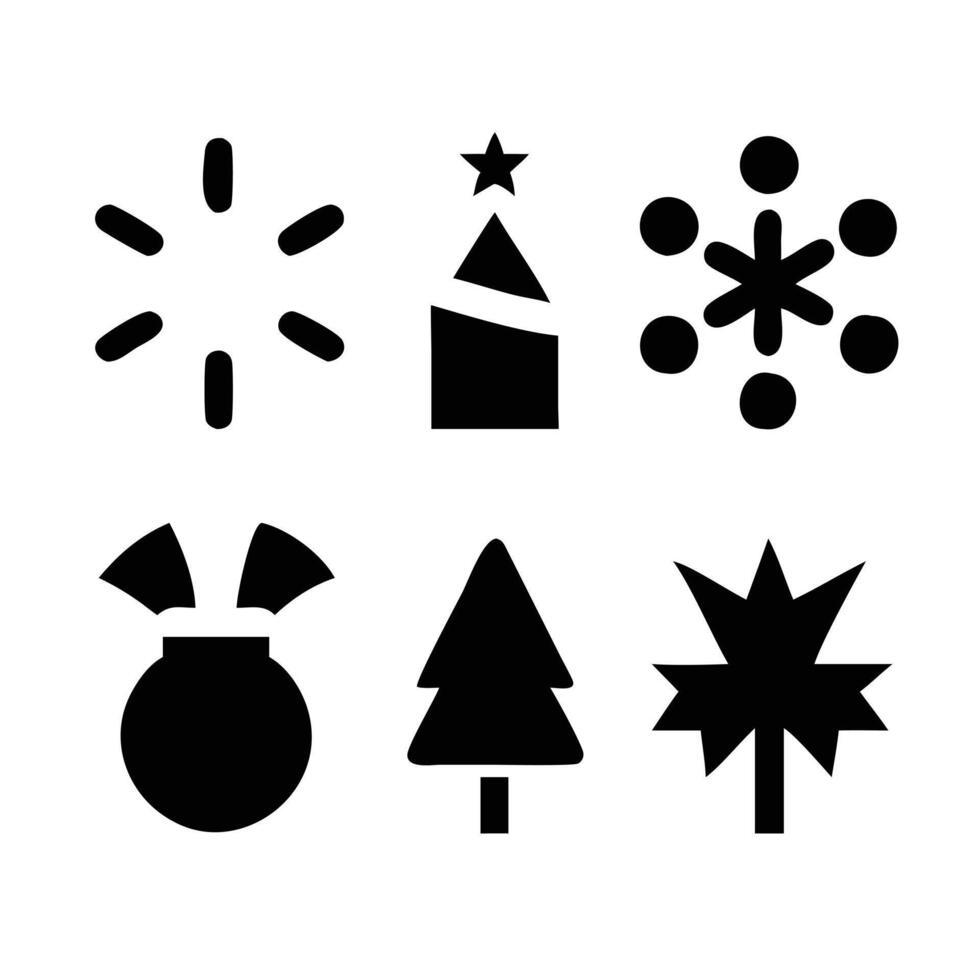 Christmas icons set illustration vector