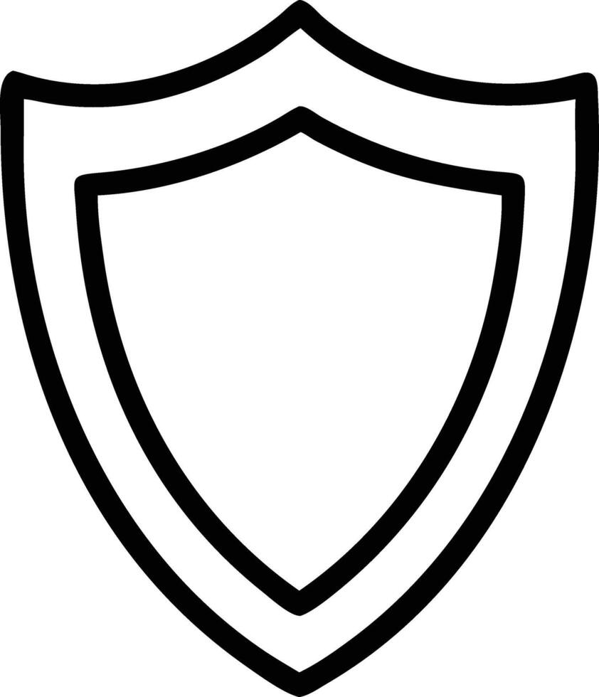A shield icon on a white background vector