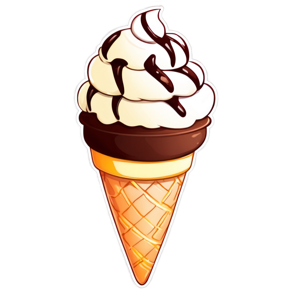Ice cream cone sticker png