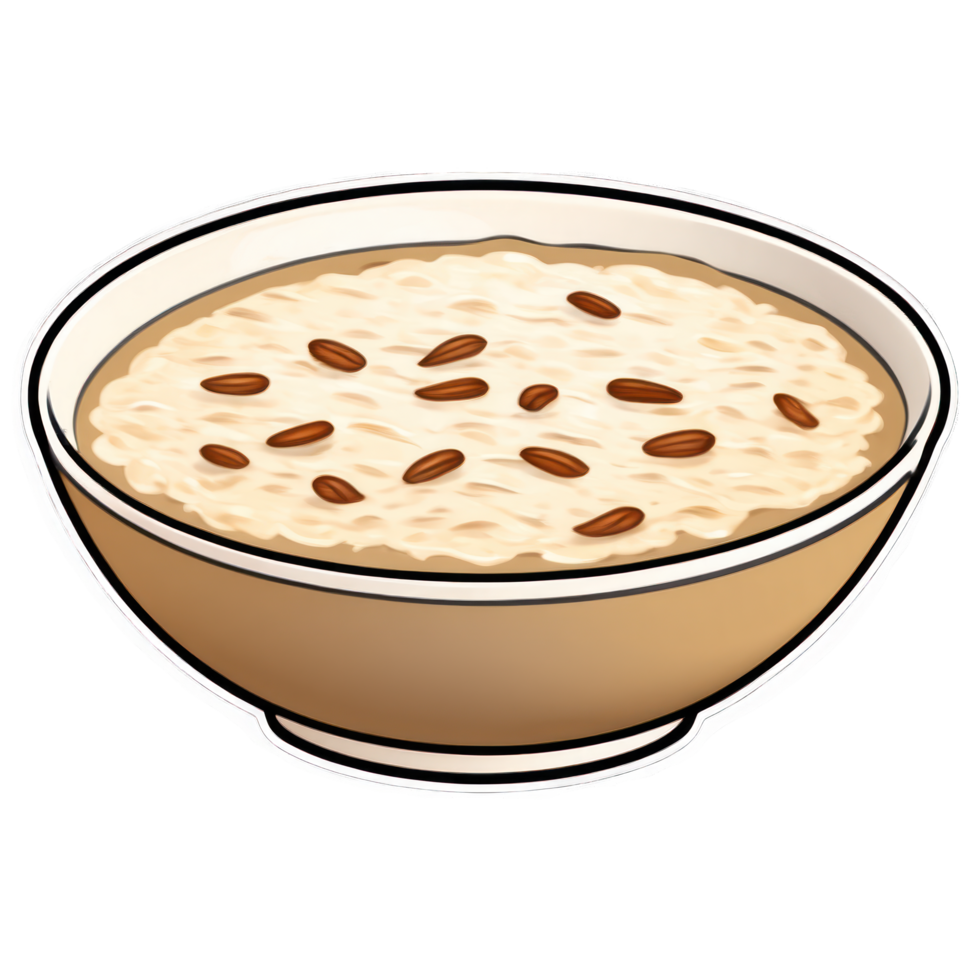 A bowl of rice with nuts in it png