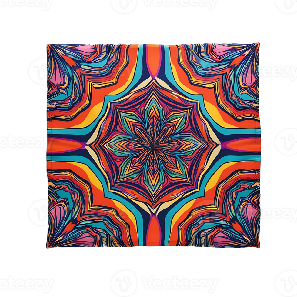 Colorful abstract design on a square square square png