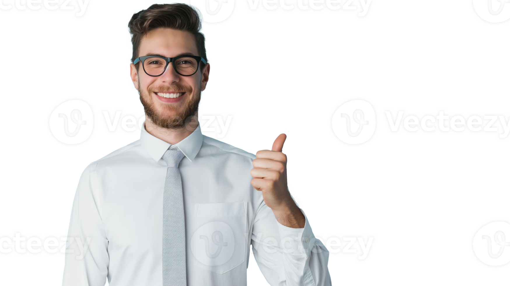 formal businessman giving thumb up like signal png