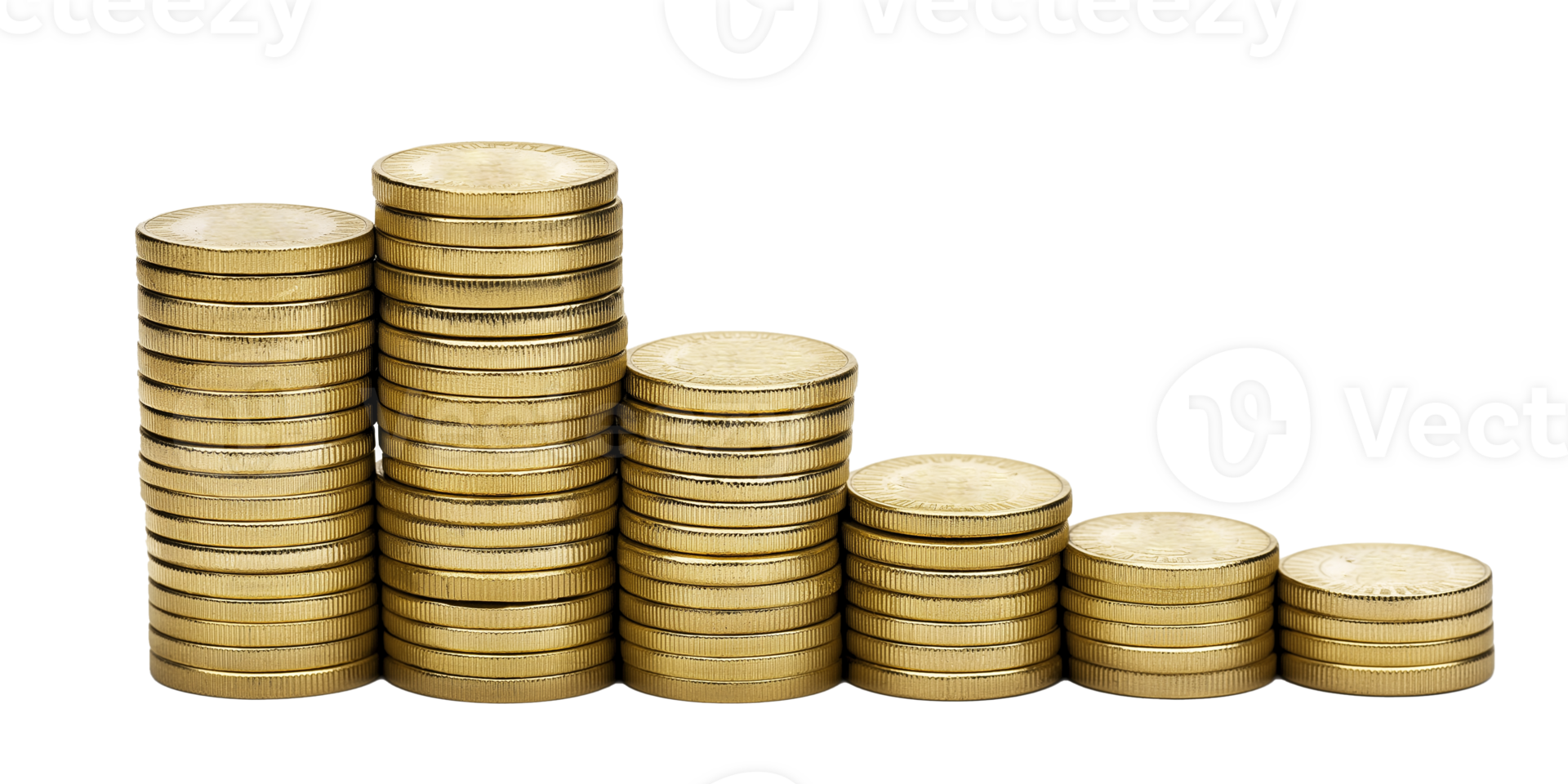 Stack of Coins on Transparent Background, Business Growth Concept png