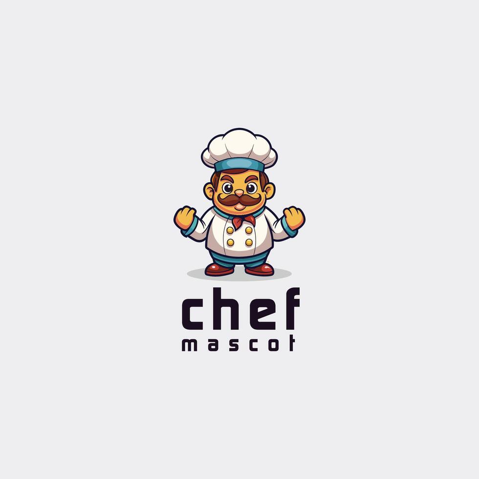 a cartoon chef with a hat and a chef's hat vector