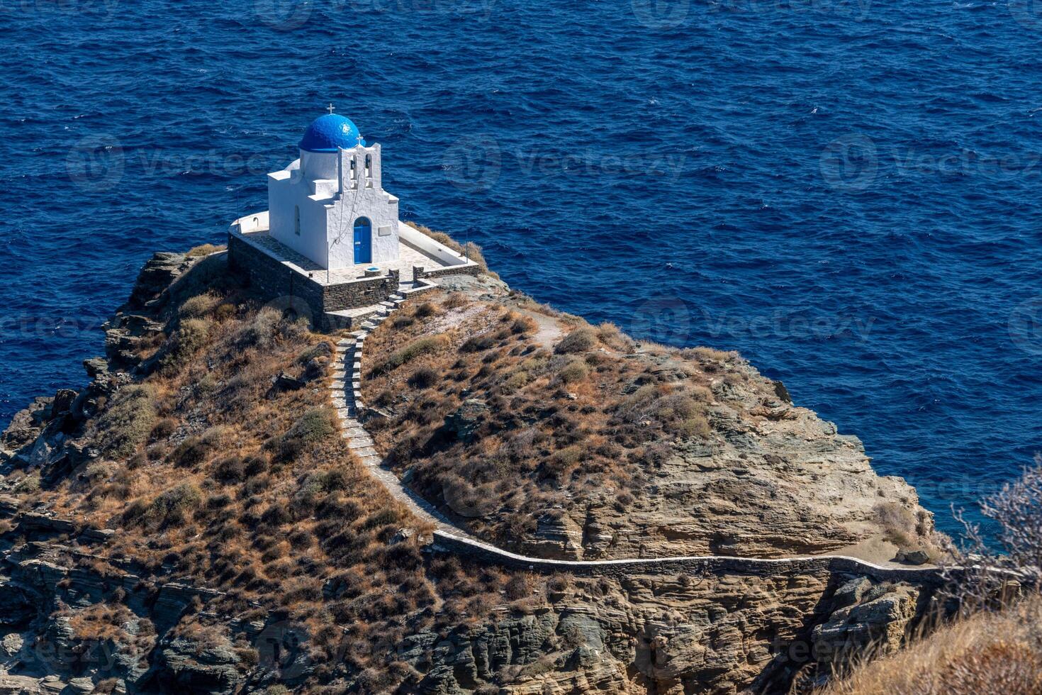 Chapel of the Seven Martyrs on Sifnos Island Greece photo