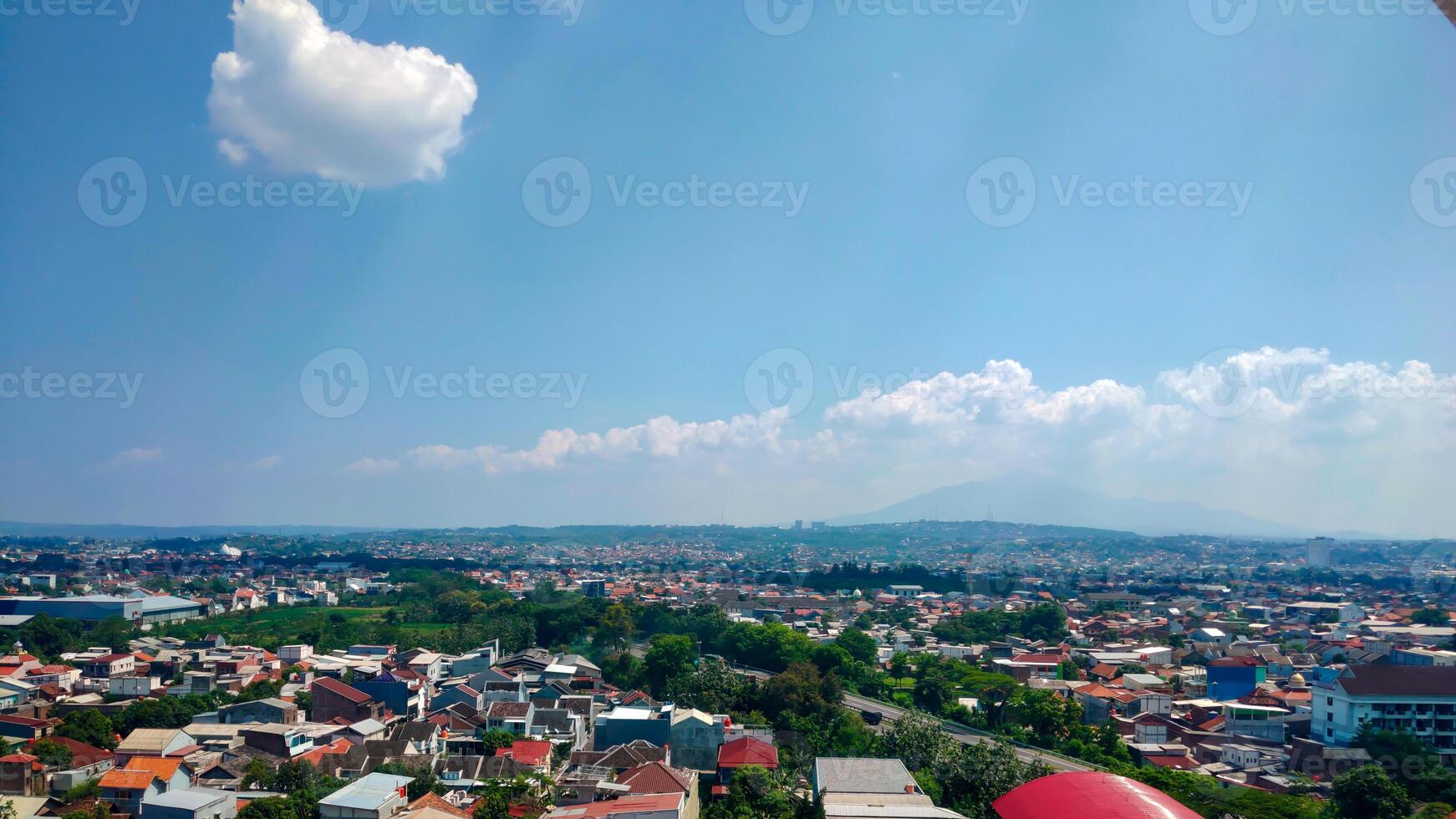 A view of a city from a high place photo