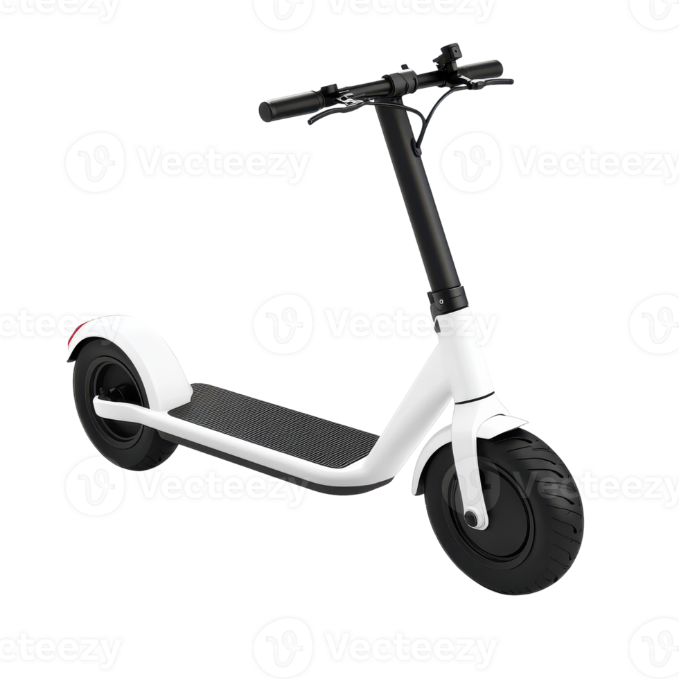 White Electric Scooter Transparent background png